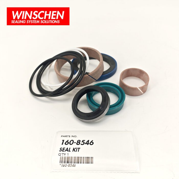 160-8546 Caterpillar Hydraulic Cylinder Seal Kit components front view