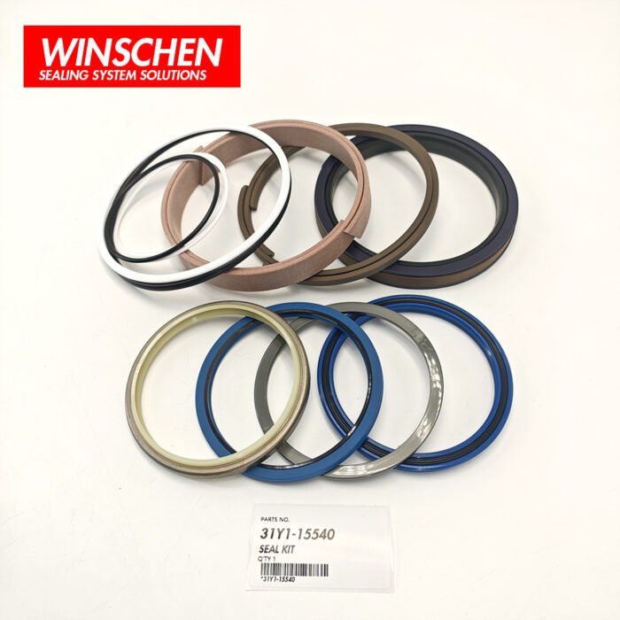 31Y1-15540 Hyundai Bucket Cylinder Seal Kit seals close-up