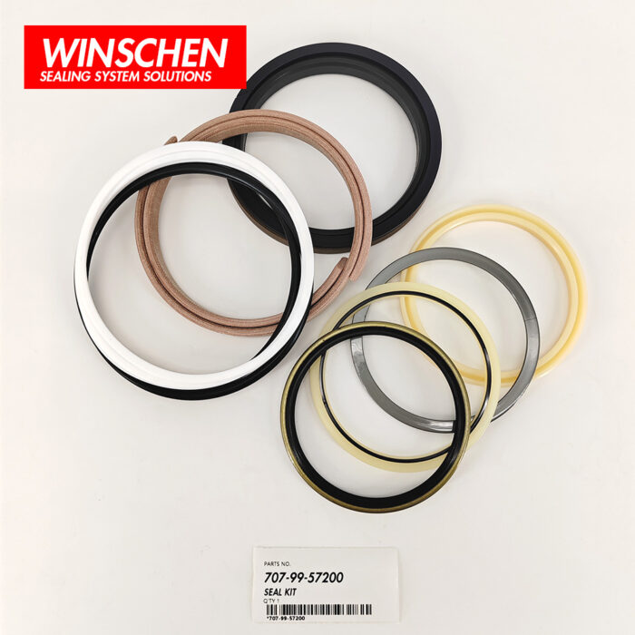 707-99-57200 ARM CYLINDER SEAL KIT (1) 707-99-57200 Bucket Cylinder Seal Kit for Komatsu PC200 PC210 PC220 PC400 Excavators
