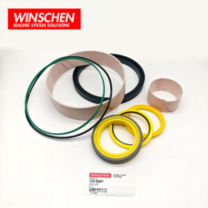 132-8481 cylinder seal kit, elevated front view of rings and seals