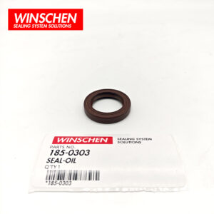 WINSCHEN 185-0303 lip type oil seal for Caterpillar, angled front view with product label